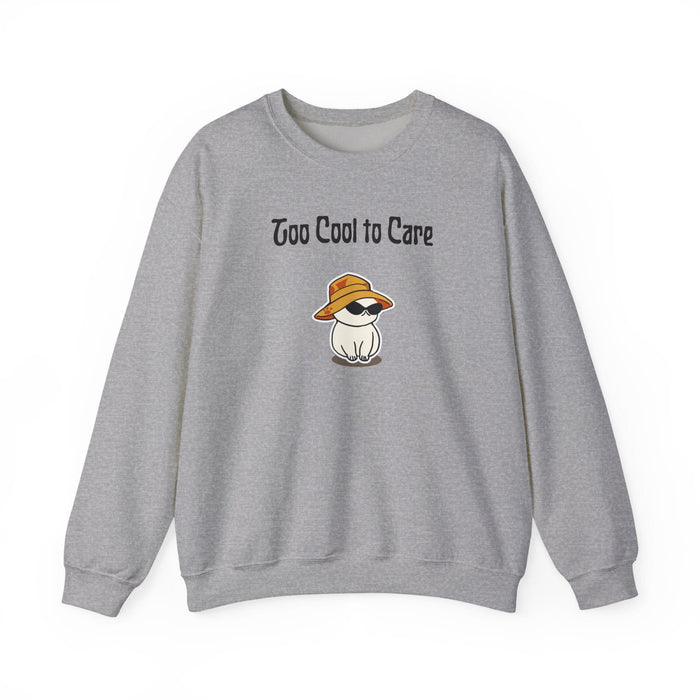 Too Cool To Care Sweatshirt in Sport Grey