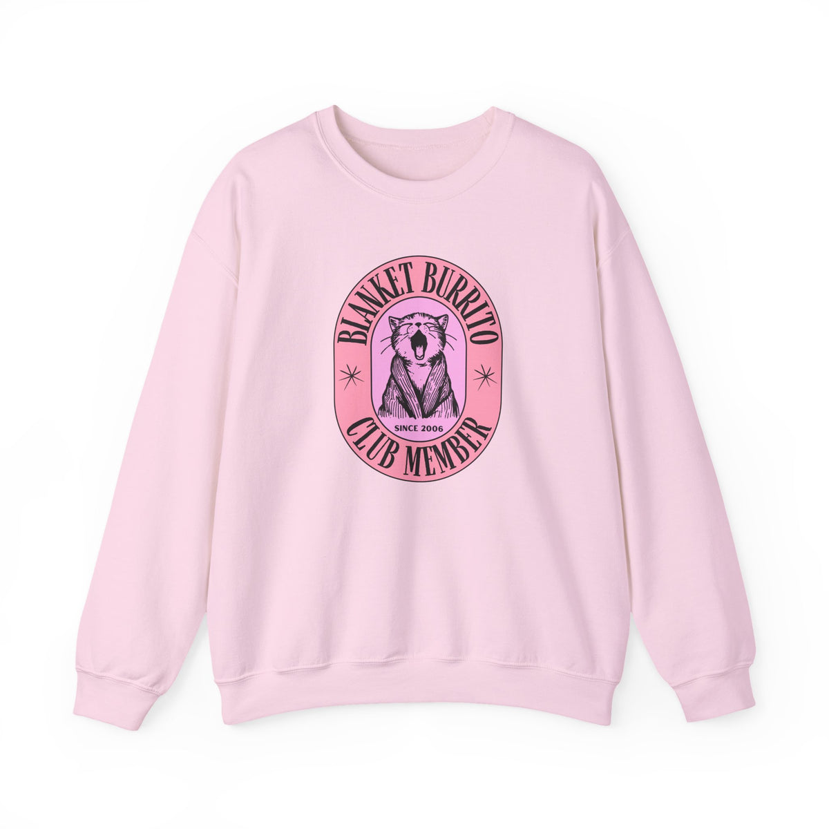 Blanket Burrito Club Sweatshirt in Light Pink