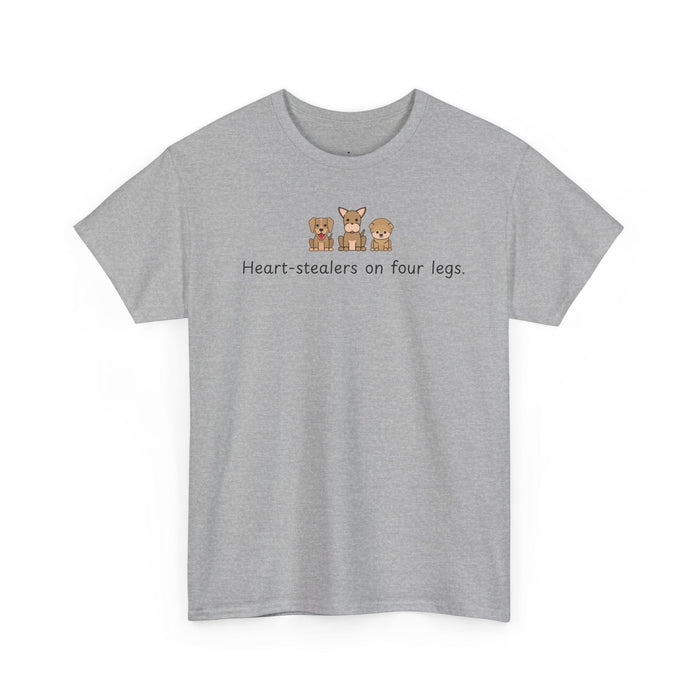 Heart-Stealers on Four Legs T-Shirt in Sport Grey
