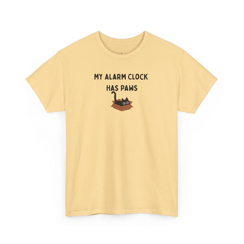 My Alarm Clock Has Paws T-Shirt in Yellow Haze