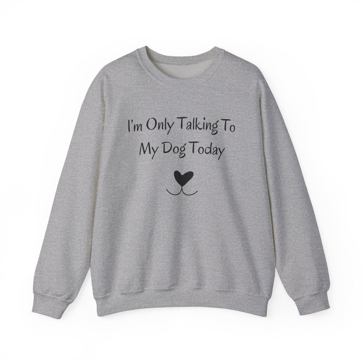 I'm Only Talking To My Dog Today Sweatshirt in Sport Grey