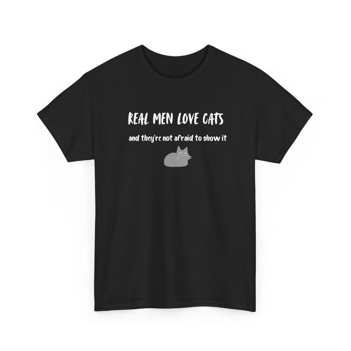 Real Men Love Cats T-Shirt in Black