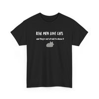 Real Men Love Cats T-Shirt in Black
