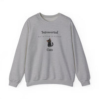 Introverted But Willing To Discuss Cats Sweatshirt in Sport Grey
