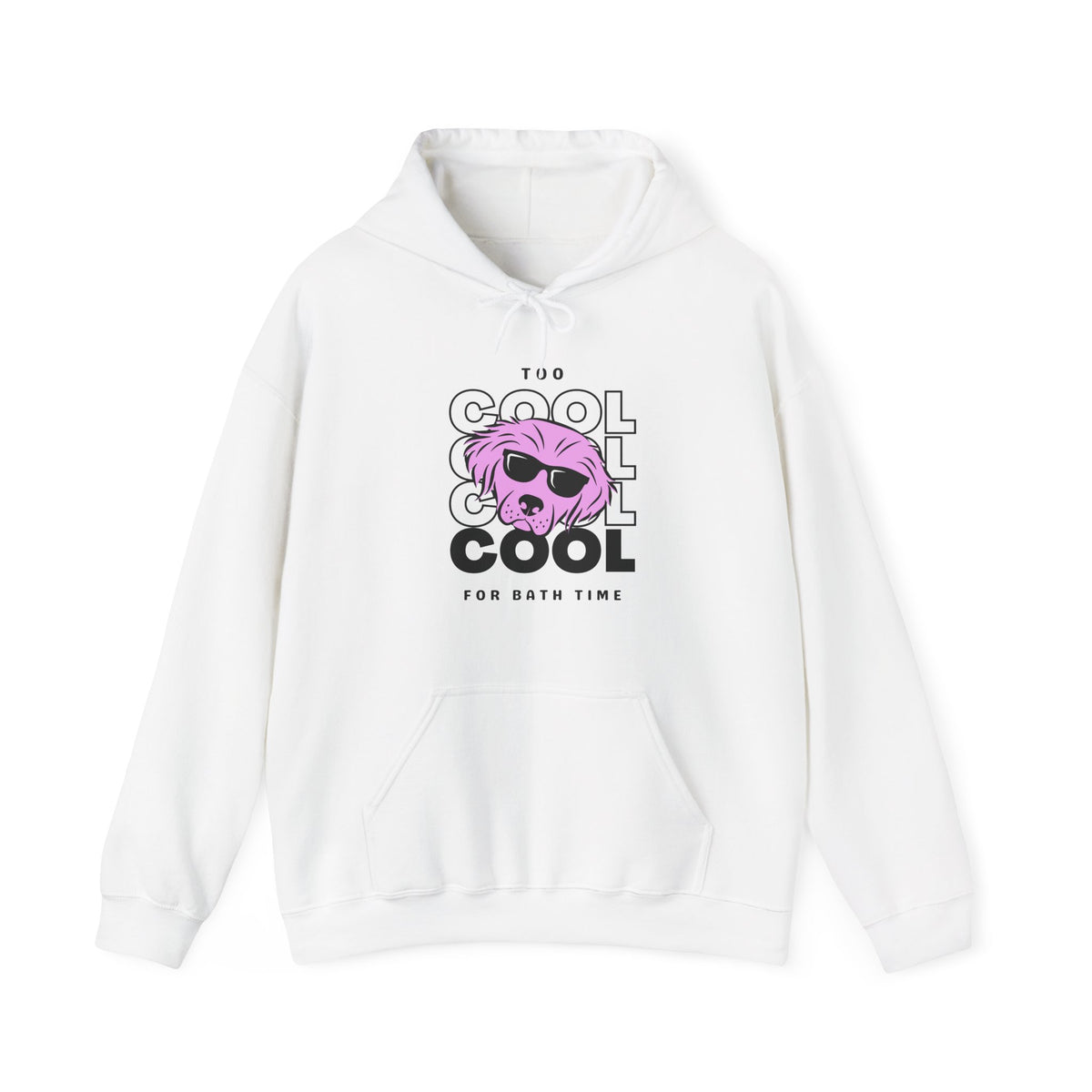 Too Cool For Bath Time Hoodie in White