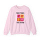 Four Times The Charm Sweatshirt in Light Pink