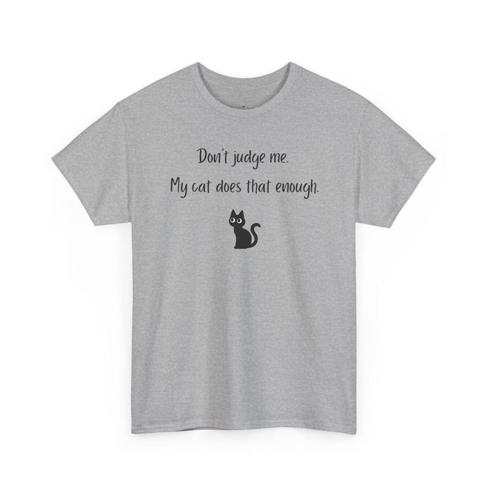 Don't Judge Me T-Shirt in Sport Grey
