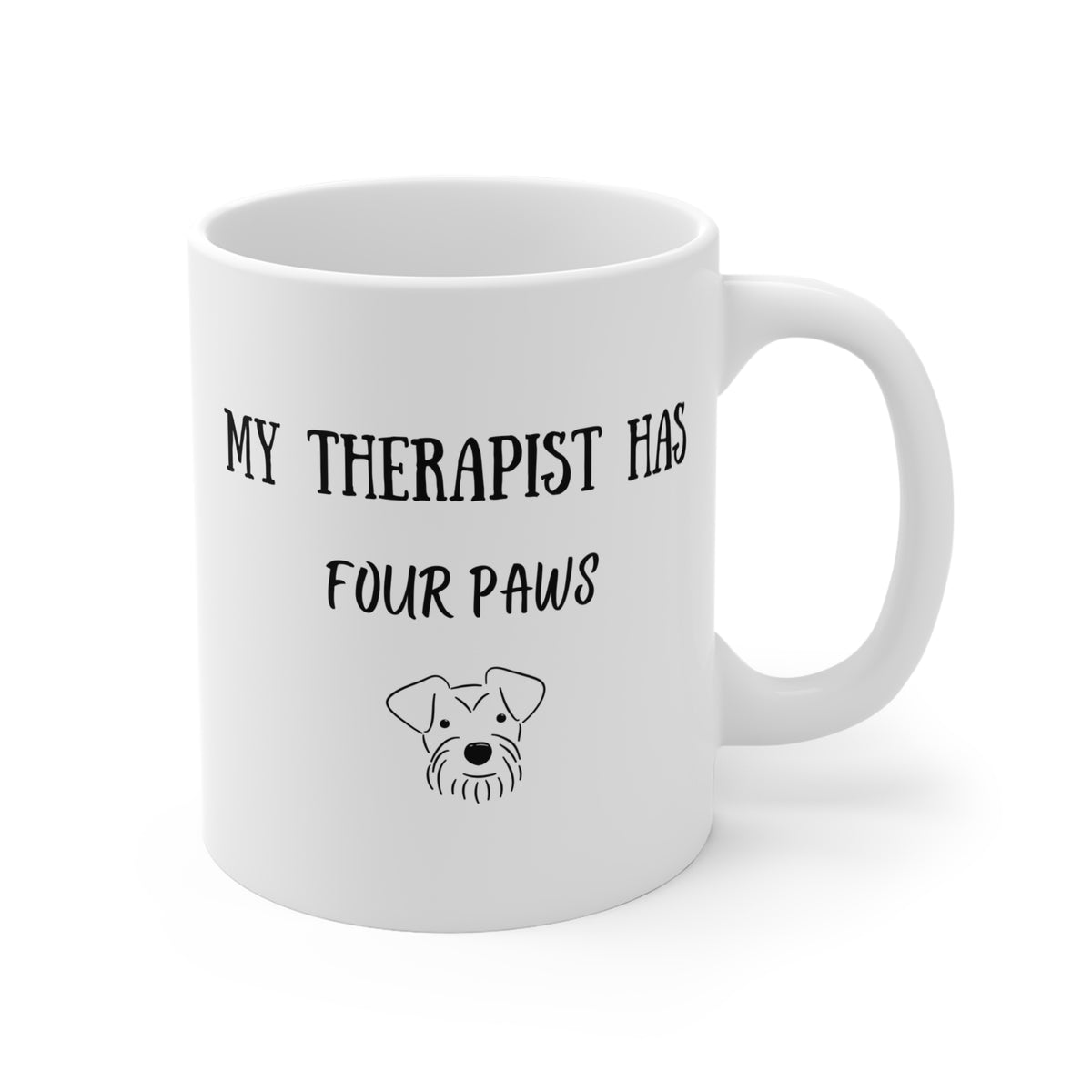 My Therapist Has Four Paws Mug right side view