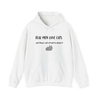 Real Men Love Cats Hoodie in White