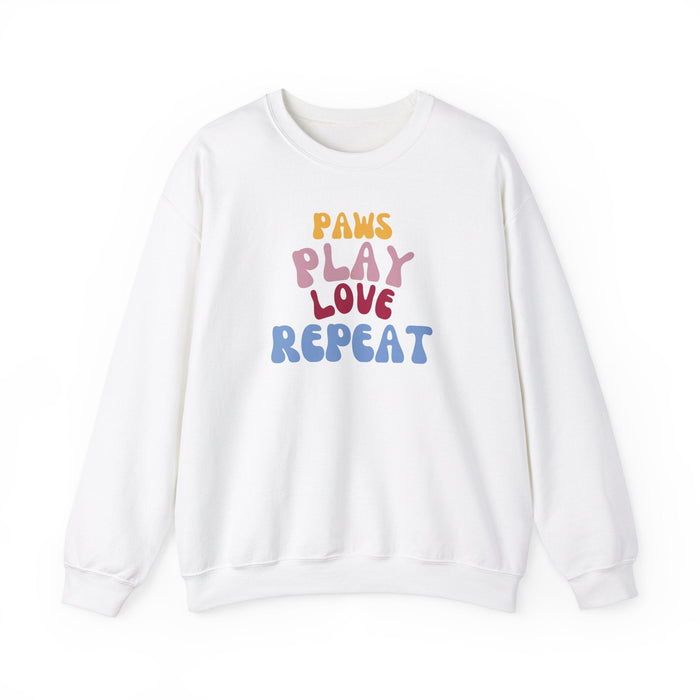 Paws Play Love Repeat Sweatshirt - PetXcite