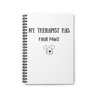 My Therapist Has Four Paws Notebook front cover