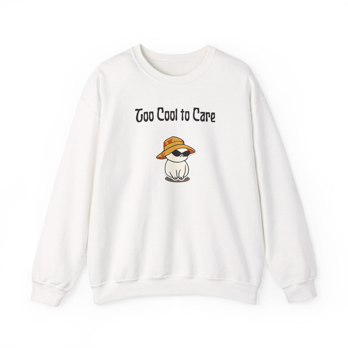 Too Cool To Care Sweatshirt in White
