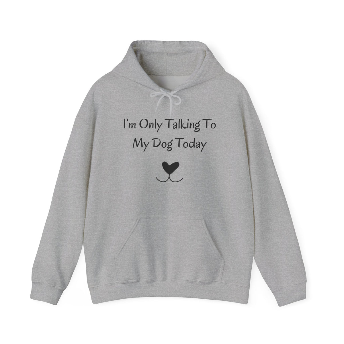 I'm Only Talking To My Dog Today Hoodie in Sport Grey