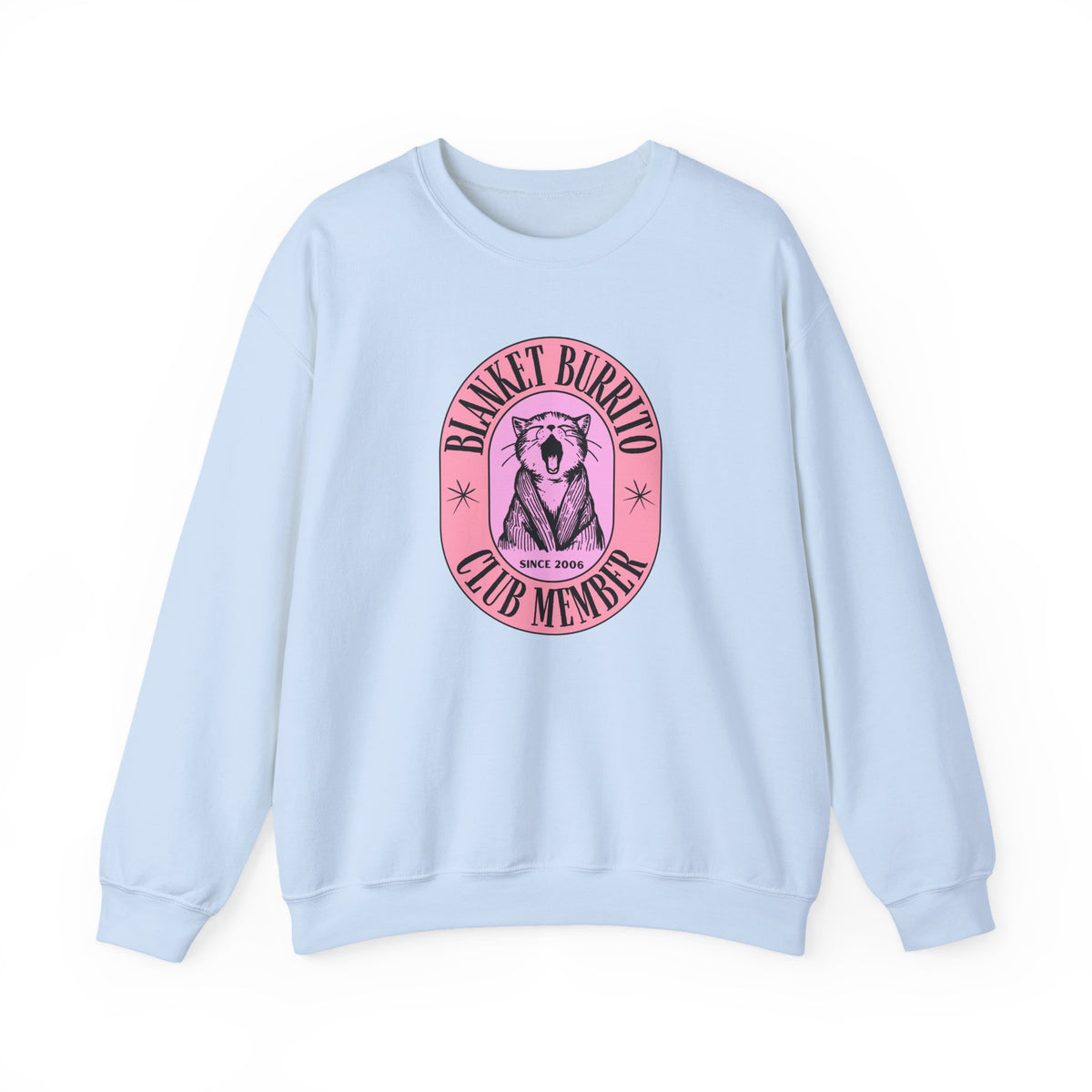 Blanket Burrito Club Sweatshirt in Light Blue