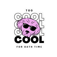 Too Cool For Bath Time Sticker