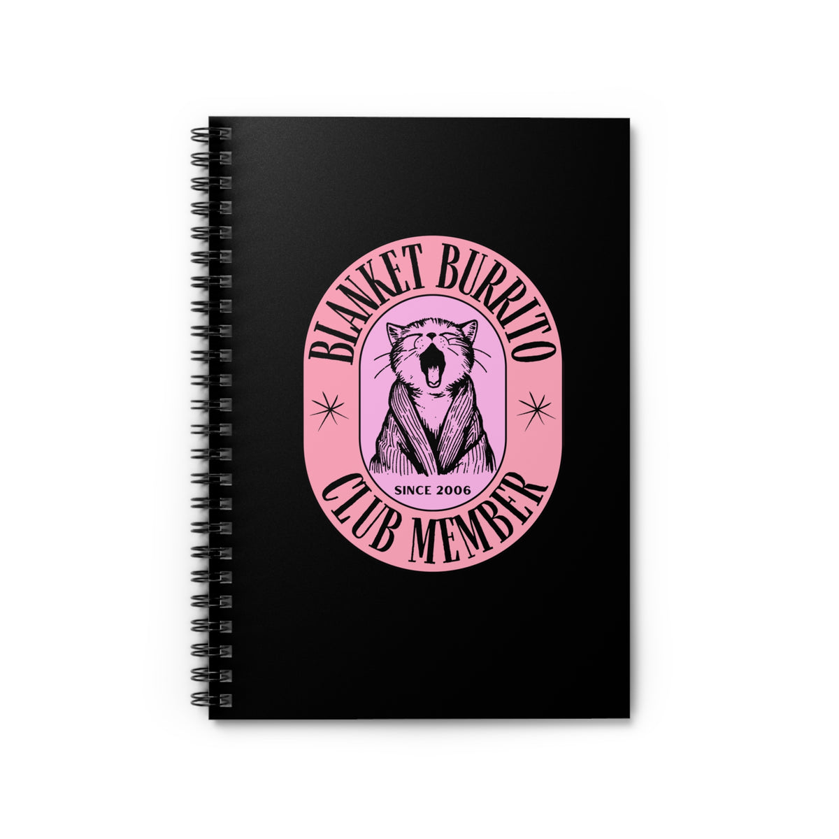 Blanket Burrito Club Black Notebook