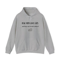 Real Men Love Cats Hoodie in Sport Grey