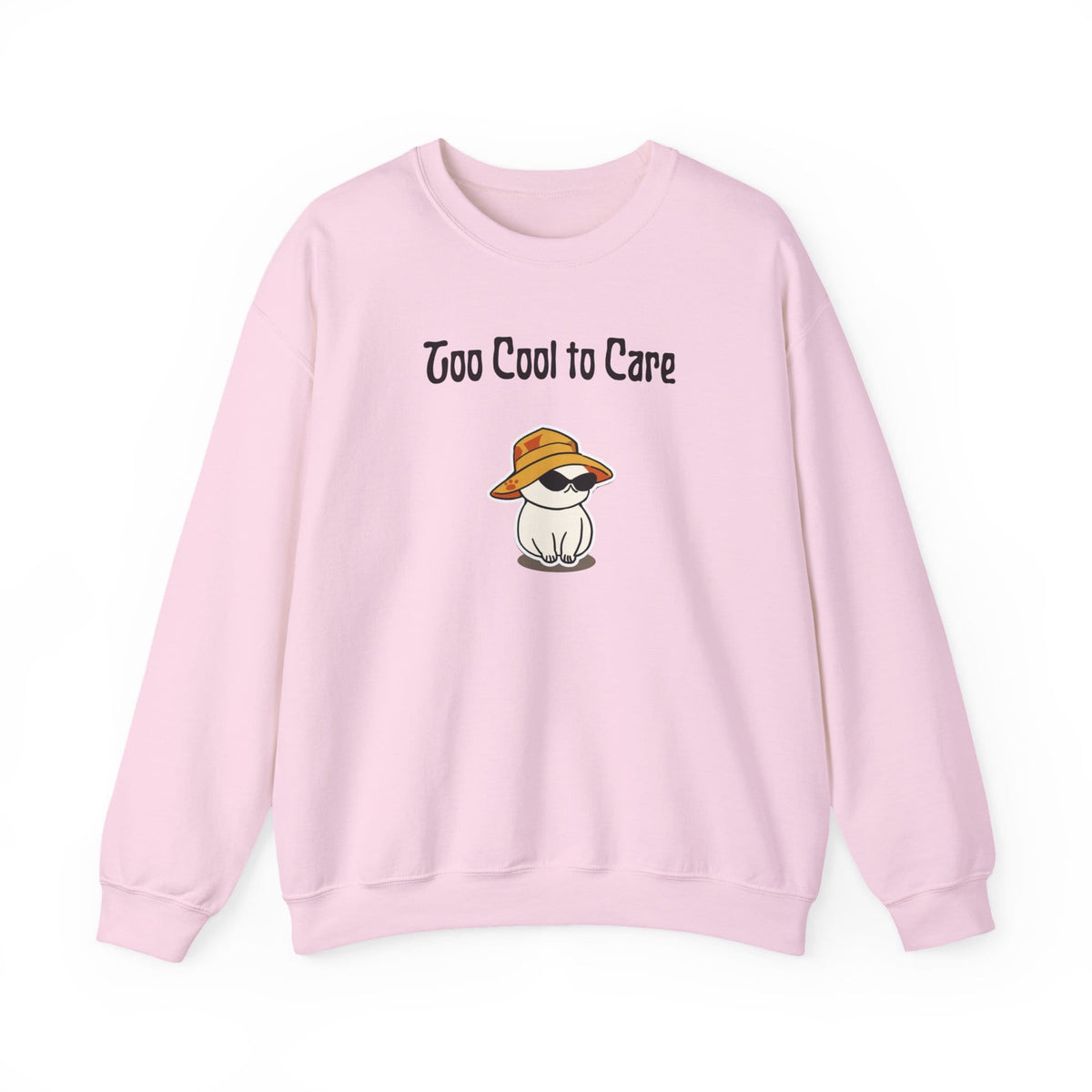 Too Cool To Care Sweatshirt in Light Pink