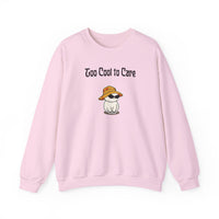 Too Cool To Care Sweatshirt in Light Pink
