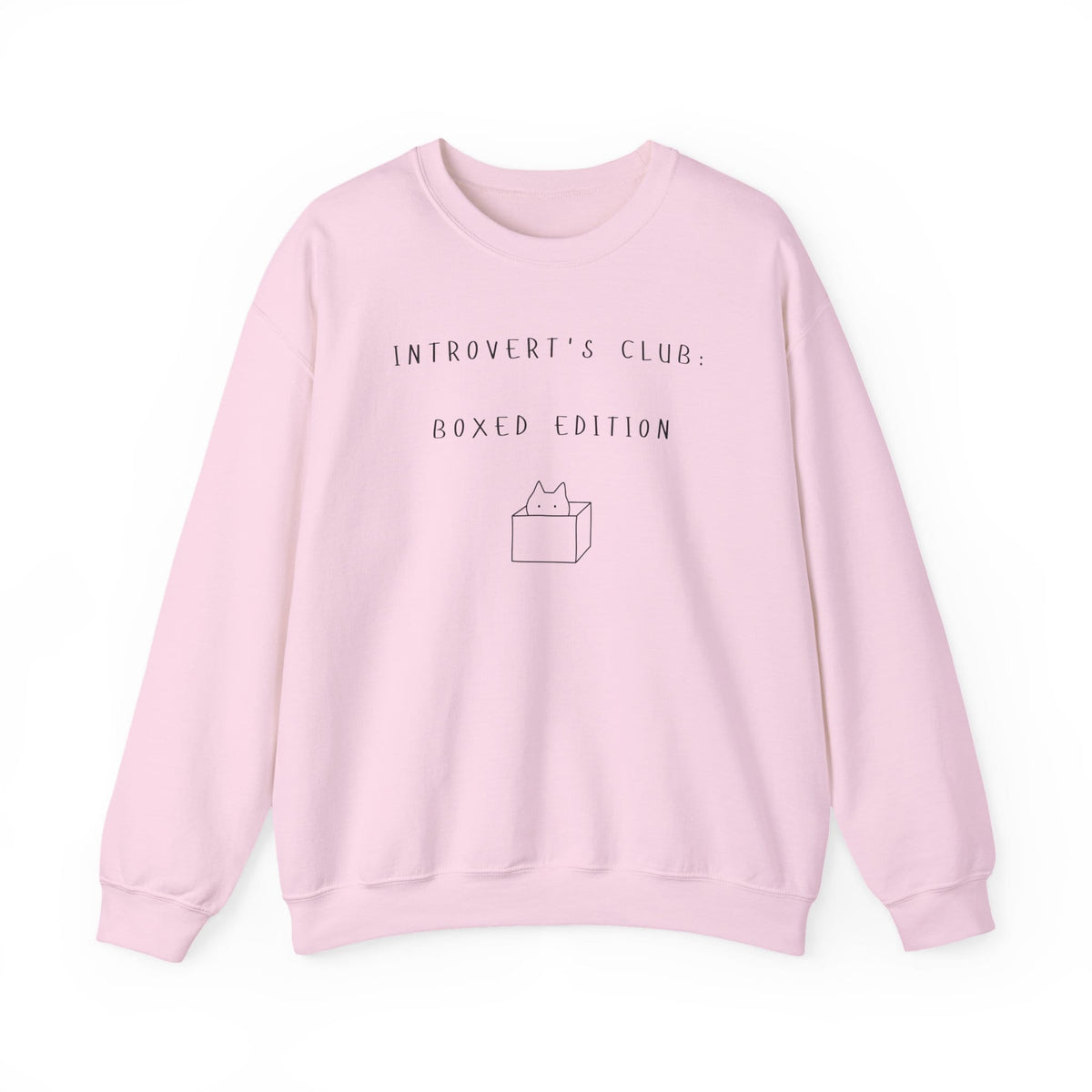 Introvert's Club: Boxed Edition Sweatshirt in Light Pink