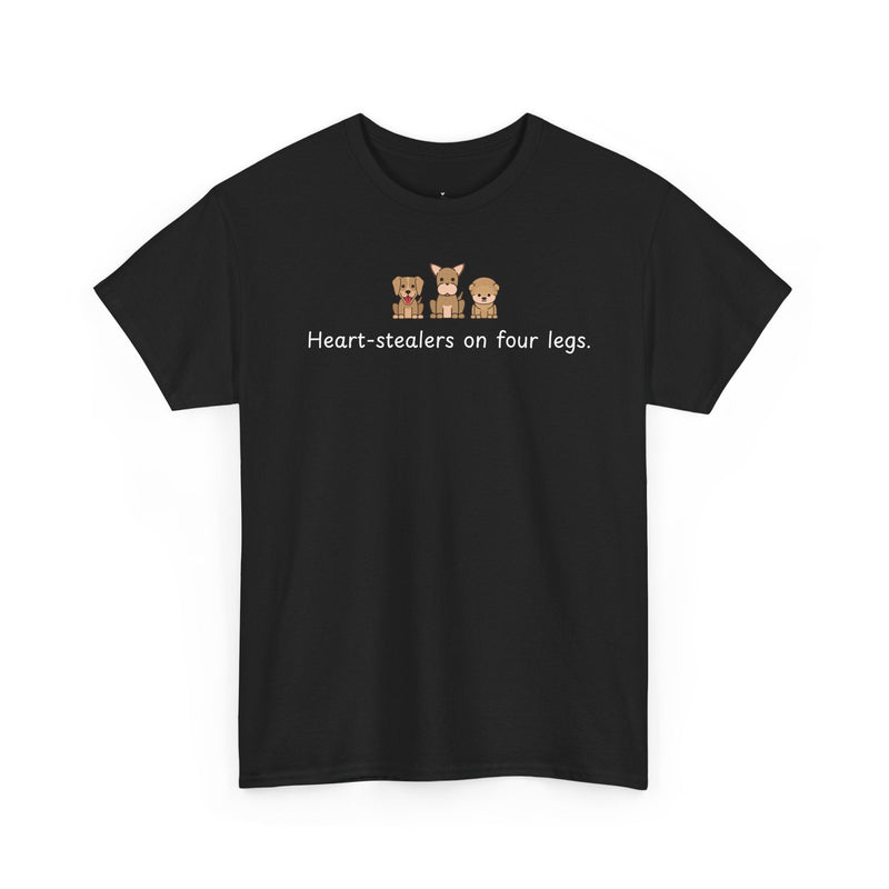 Heart-Stealers on Four Legs T-Shirt in Black