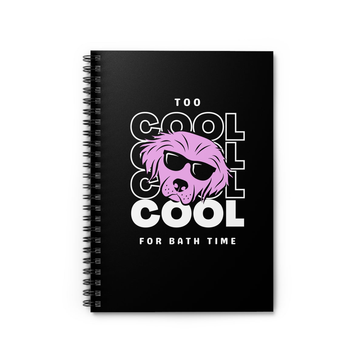 Too Cool For Bath Time Black Notebook