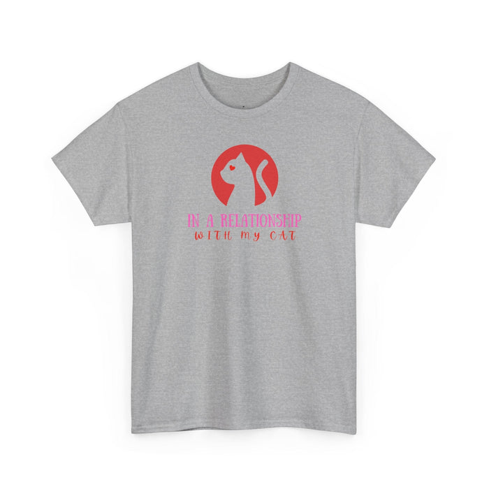In a Relationship With My Cat T-Shirt in Sport Grey