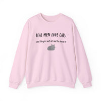 Real Men Love Cats Sweatshirt in Light Pink