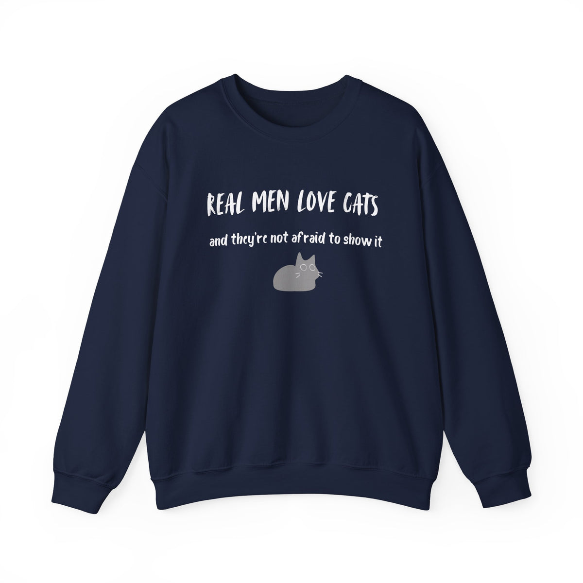 Real Men Love Cats Sweatshirt in Navy