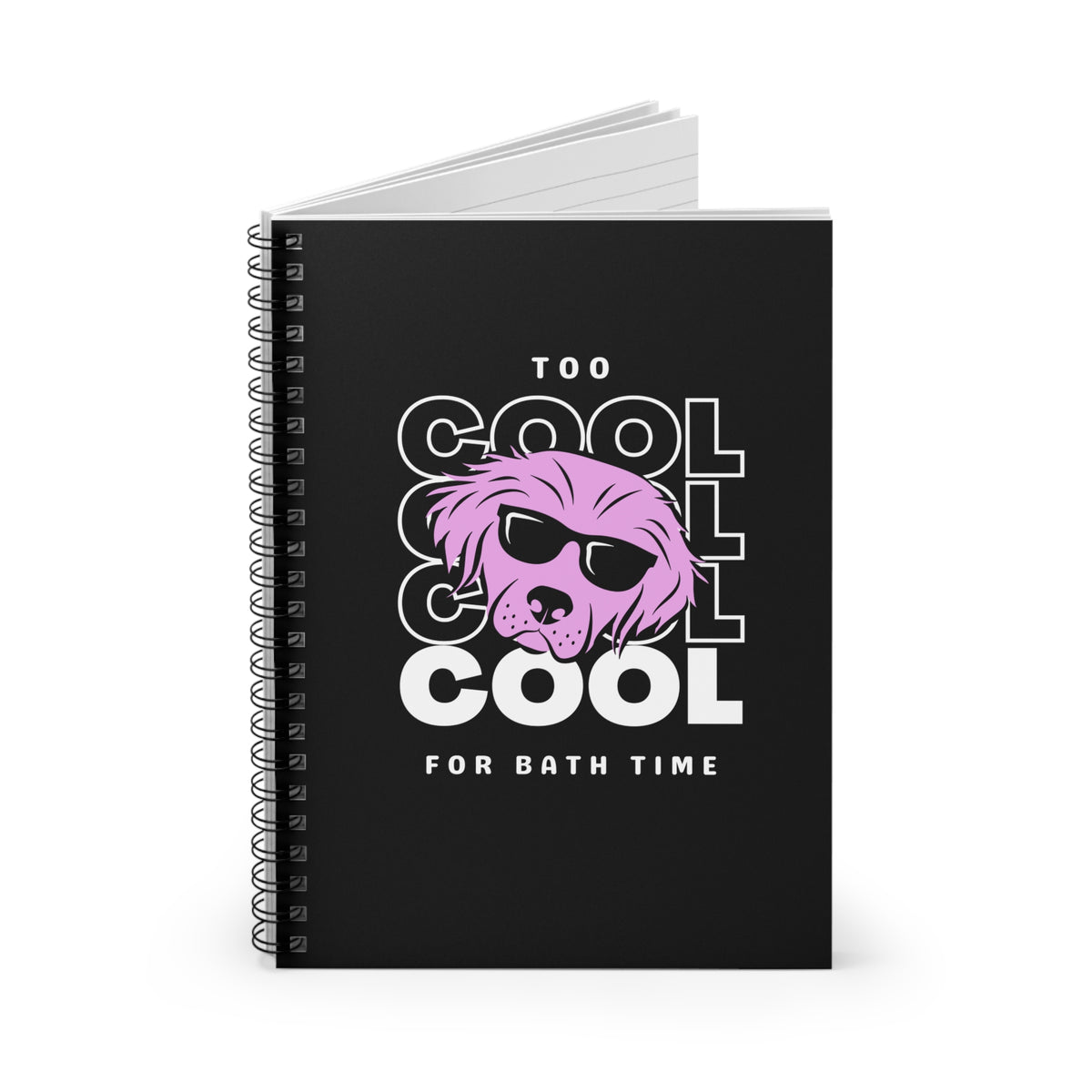 Too Cool For Bath Time Black Notebook, additional view