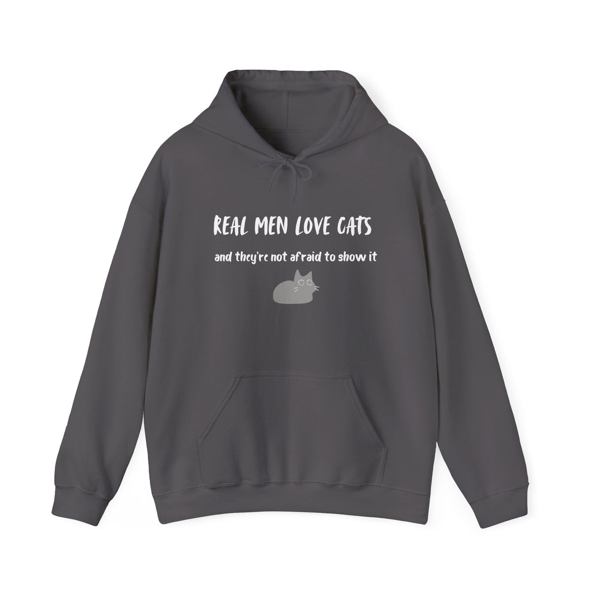 Real Men Love Cats Hoodie in Charcoal