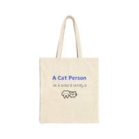 A Cat Person In A Dog's World Tote Bag front