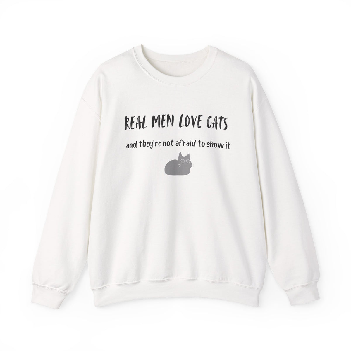 Real Men Love Cats Sweatshirt in White