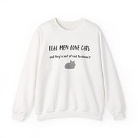 Real Men Love Cats Sweatshirt in White
