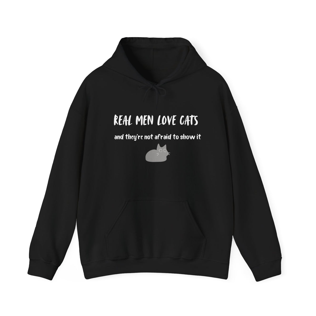 Real Men Love Cats Hoodie in Black