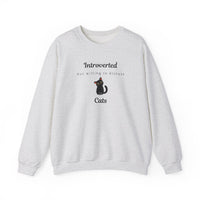 Introverted But Willing To Discuss Cats Sweatshirt in Ash