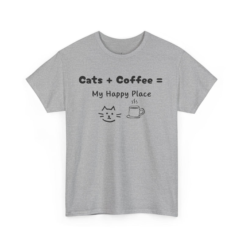 Cats + Coffee = My Happy Place T-Shirt - PetXcite