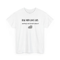 Real Men Love Cats T-Shirt in White