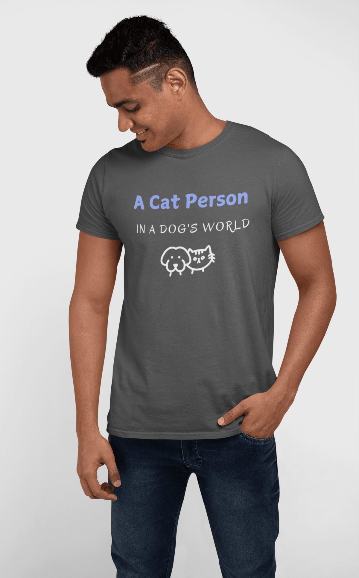 A Cat Person In A Dog's World T-Shirt - PetXcite