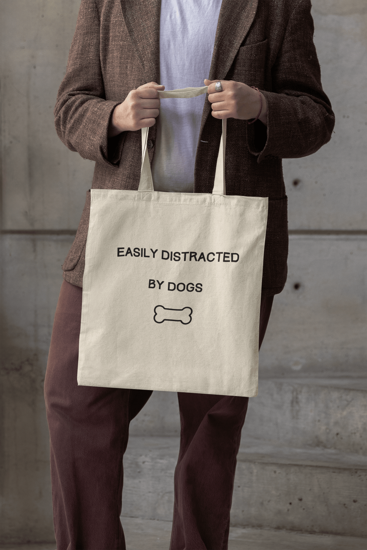 Easily Distracted By Dogs Tote Bag - PetXcite