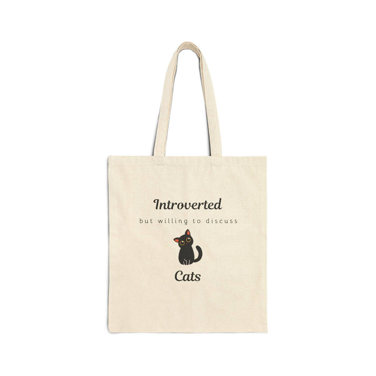 Introverted But Willing To Discuss Cats Tote Bag - PetXcite