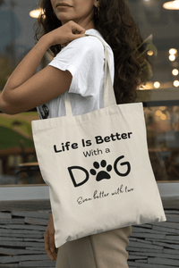 Life is Better With A Dog (Even Better With 2) Tote Bag - PetXcite