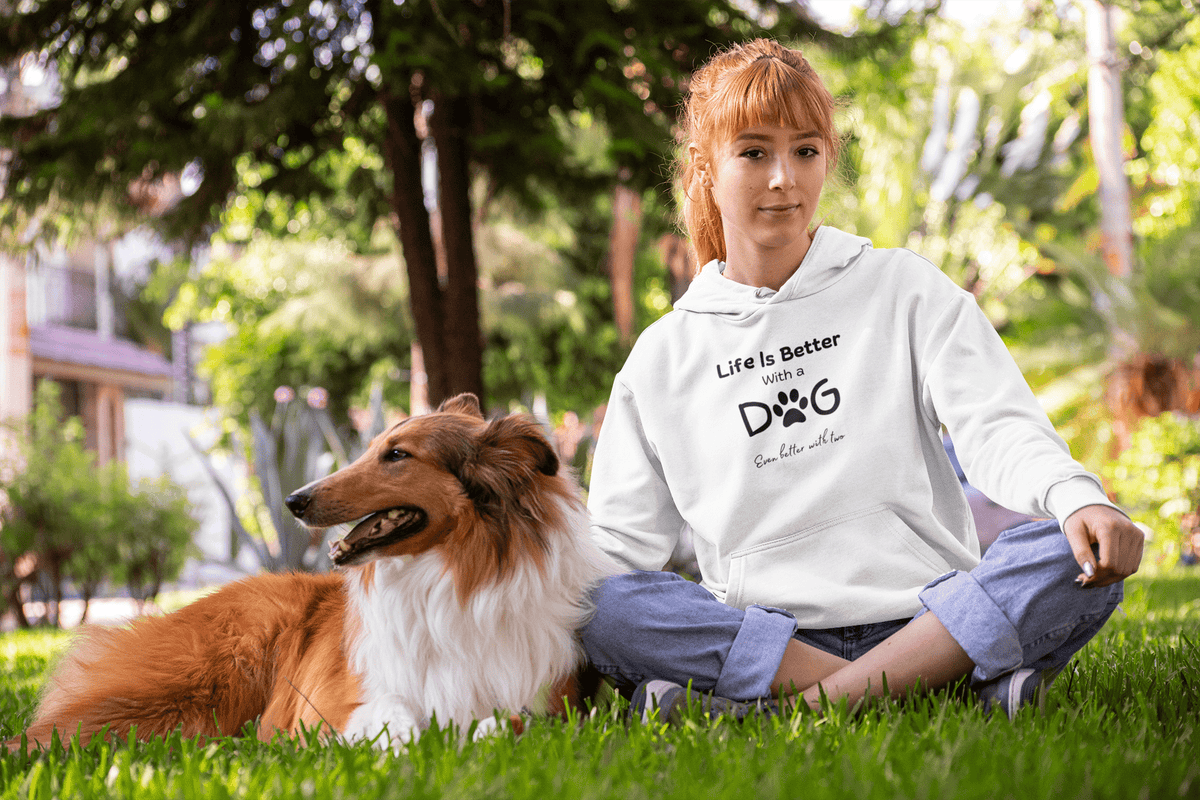 Life is Better With A Dog (Even Better With 2) Hoodie - PetXcite