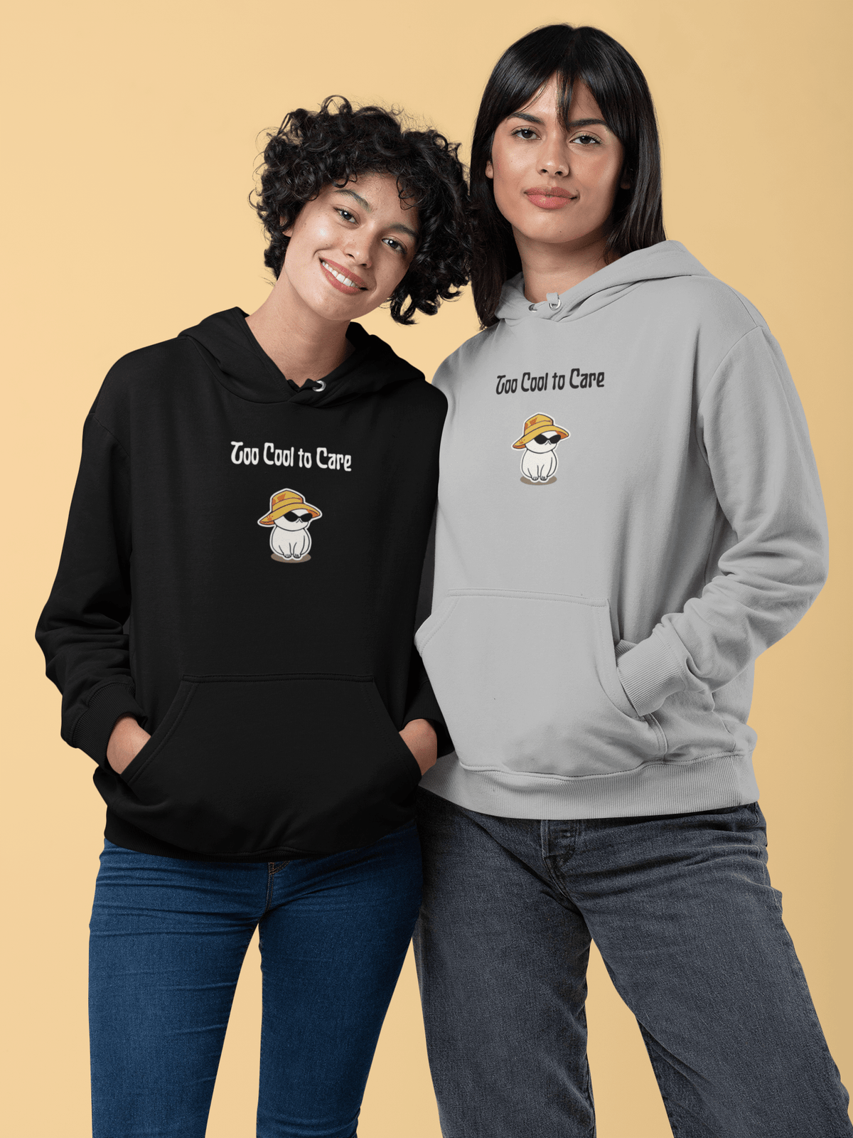 Too Cool To Care Hoodie - PetXcite