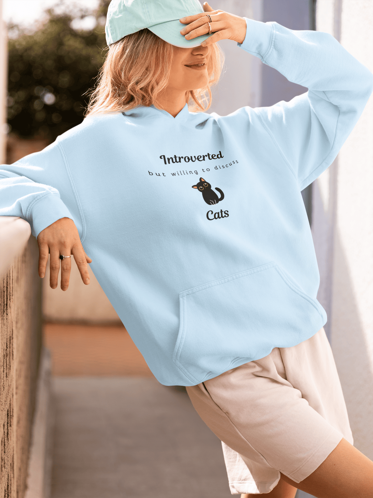 Introverted But Willing To Discuss Cats Hoodie - PetXcite