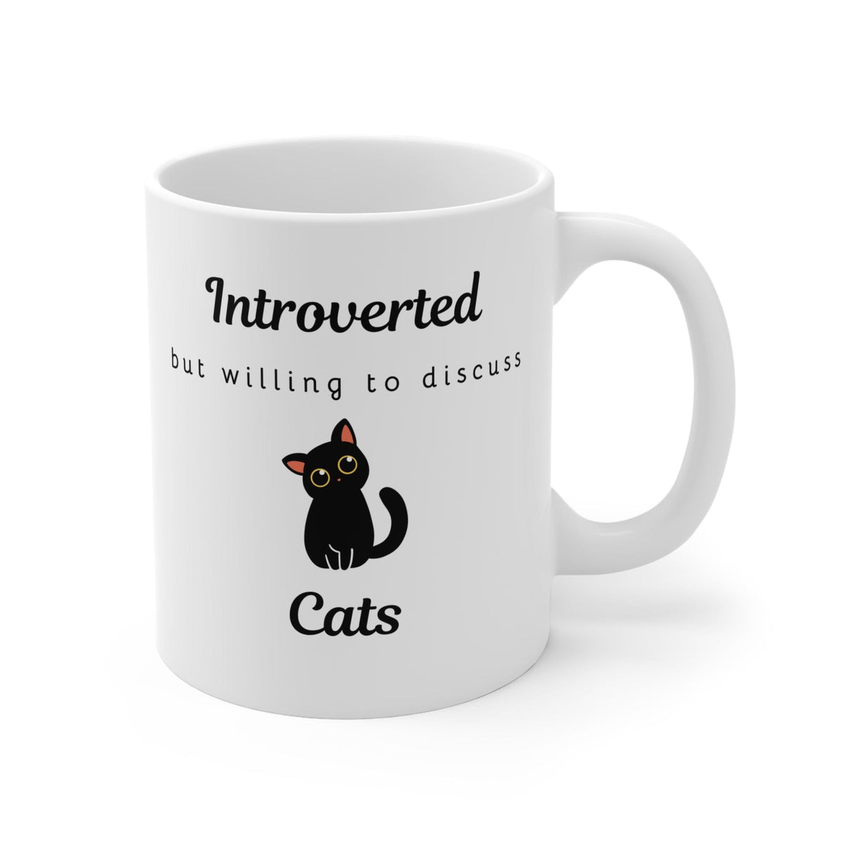 Introverted But Willing To Discuss Cats Mug - PetXcite