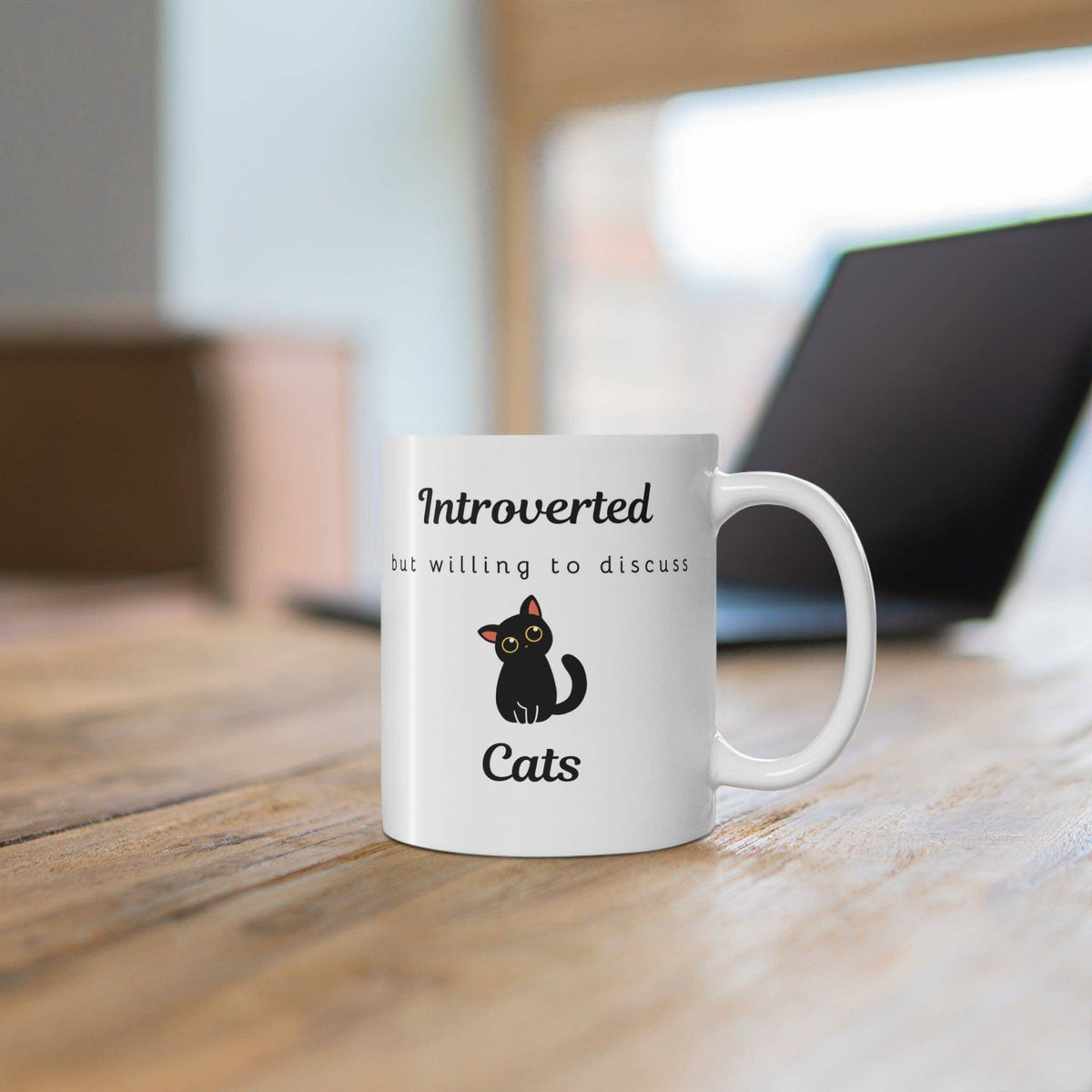 Introverted But Willing To Discuss Cats Mug - PetXcite