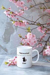 Introverted But Willing To Discuss Cats Mug - PetXcite