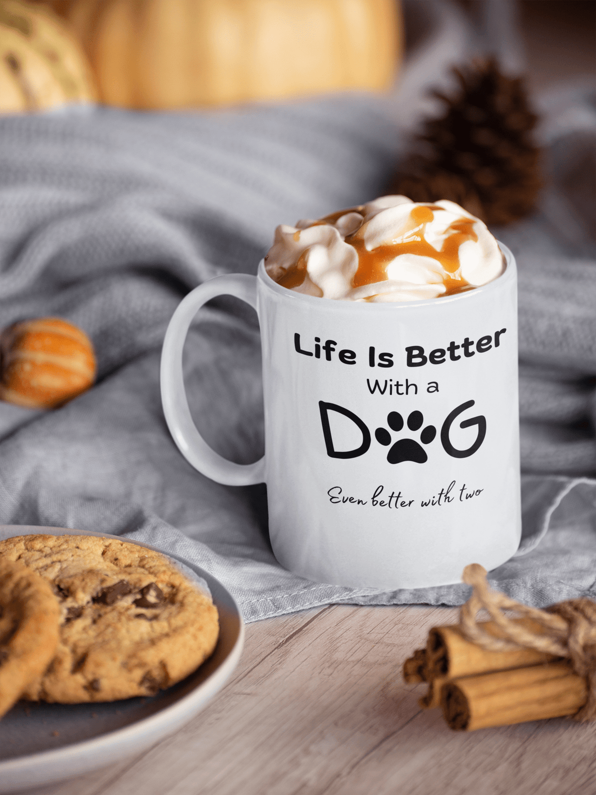 Life is Better With A Dog (Even Better With 2) Mug - PetXcite