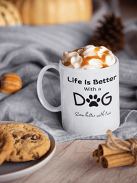 Life is Better With A Dog (Even Better With 2) Mug - PetXcite